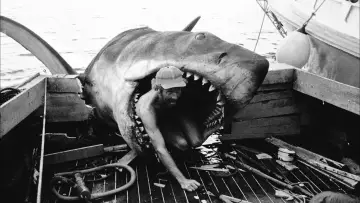 Задник до фильму"Jaws @ 50: The Definitive Inside Story" #680241