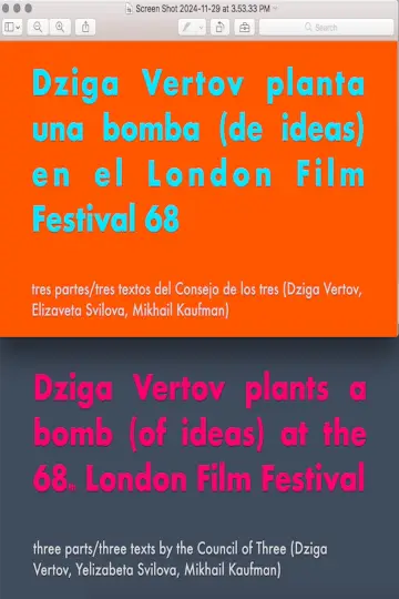 Постер до фильму"Dziga Vertov planta una bomba (de ideas) en el LFF 68" #1152953