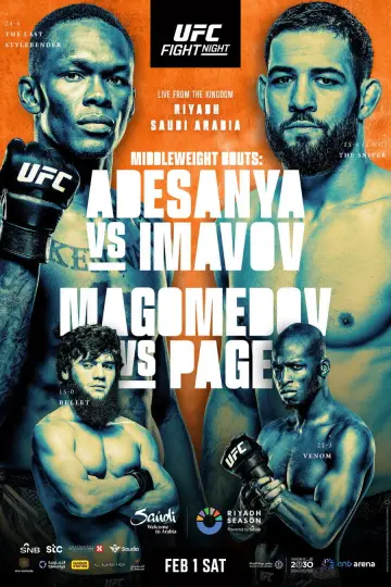 UFC Fight Night 250: Adesanya vs. Imavov постер
