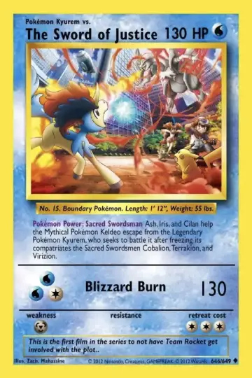 Постер до фильму"劇場版ポケットモンスター ベストウイッシュ キュレムVS聖剣士 ケルディオ" #880742