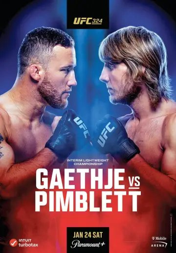 UFC 324: Gaethje vs. Pimblett постер