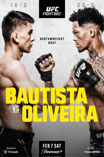 Постер до фільму "UFC Fight Night 266: Bautista vs. Oliveira" #573517