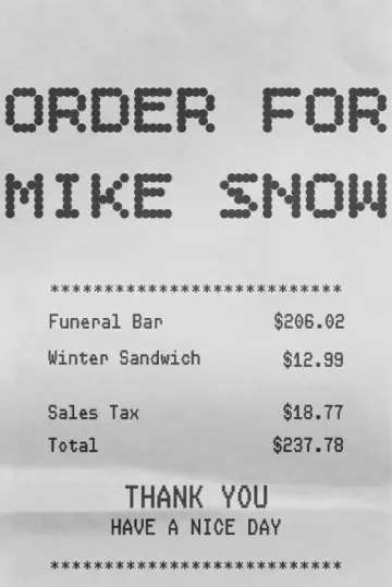 Order for Mike Snow постер