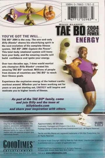 Постер до фільму "Billy Blanks Tae Bo 2004 Capture the Power ENERGY" #1897302
