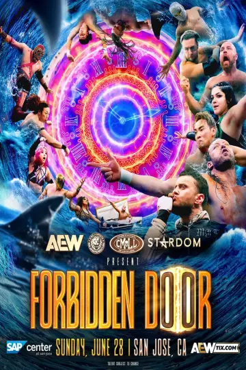 AEW x NJPW x CMLL x Stardom Present Forbidden Door 2026 постер