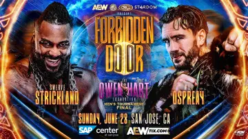 Задник до фильму"AEW x NJPW x CMLL x Stardom Present Forbidden Door 2026" #912644