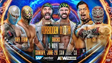 Задник до фильму"AEW x NJPW x CMLL x Stardom Present Forbidden Door 2026" #926986