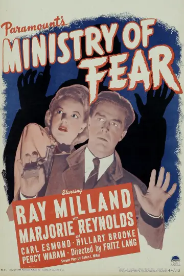 Постер до фільму "Ministry of Fear" #1845596