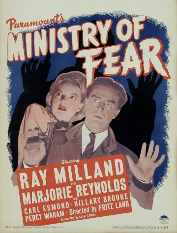 Постер до фільму "Ministry of Fear" #1845603