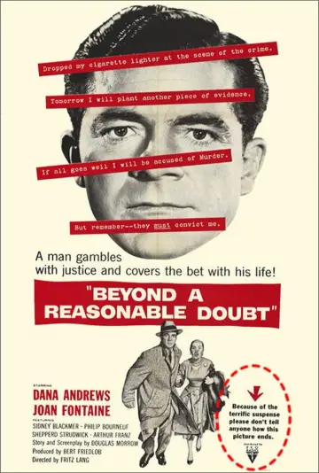 Постер до фільму "Beyond a Reasonable Doubt" #1870678