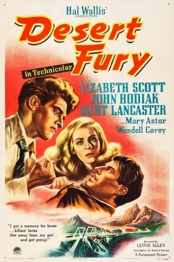 Постер до фильму"Desert Fury" #1105375