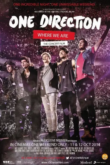 One Direction: Where We Are - The Concert Film постер