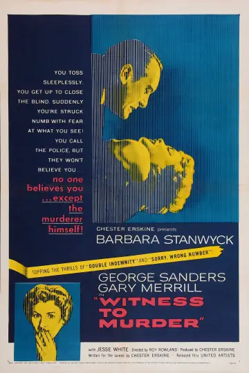 Постер до фільму "Witness to Murder" #1619864