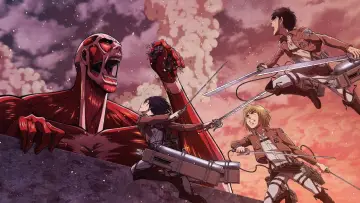 Задник до фильму"劇場版「進撃の巨人」前編〜紅蓮の弓矢〜" #1027780