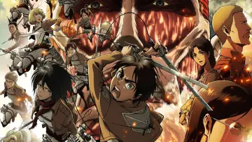 Задник до фильму"劇場版「進撃の巨人」前編〜紅蓮の弓矢〜" #1027782