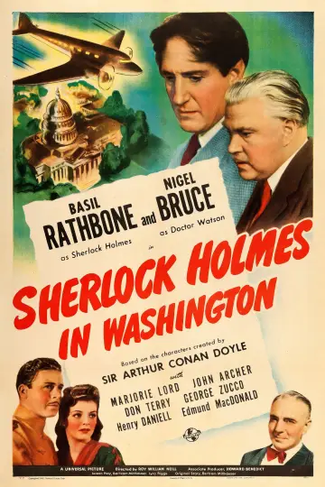 Постер до фильму"Sherlock Holmes in Washington" #1054012