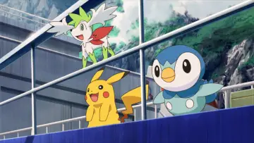 Задник до фильму"劇場版ポケットモンスター ダイヤモンド&パール ギラティナと氷空（そら）の花束 シェイミ" #936076