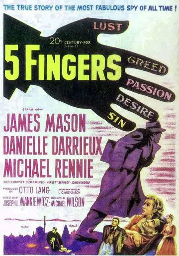 Постер до фильму"5 Fingers" #1124879