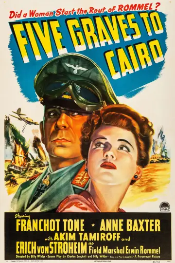 Постер до фильму"Five Graves to Cairo" #1111928