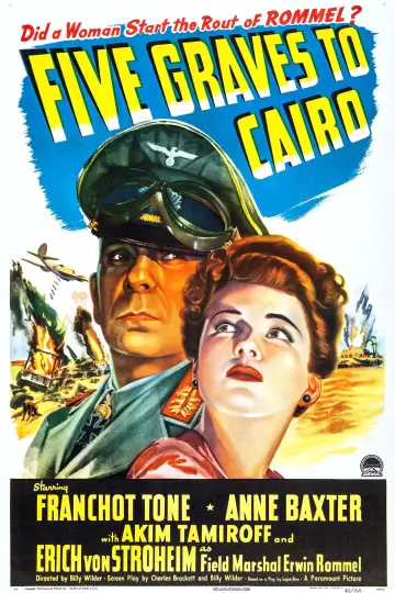 Постер до фильму"Five Graves to Cairo" #1111931