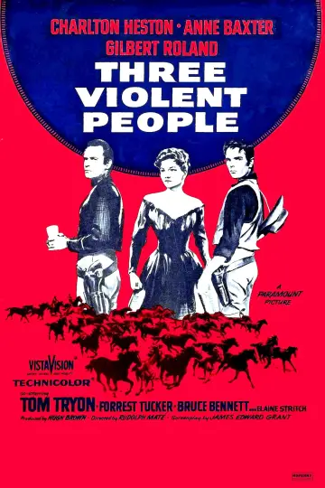 Постер до фильму"Three Violent People" #1066598
