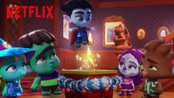 Задник до фильму"Super Monsters: Santa