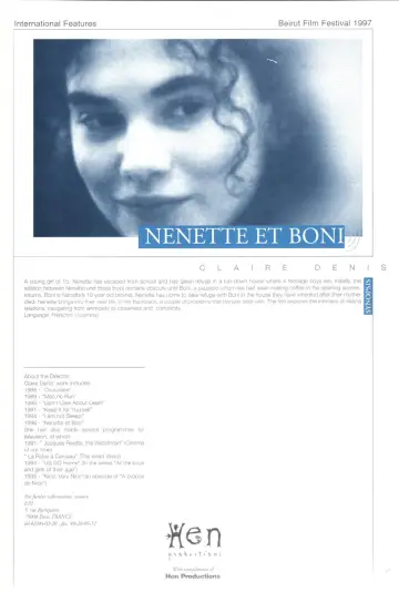 Постер до фільму "Nénette et Boni" #953406