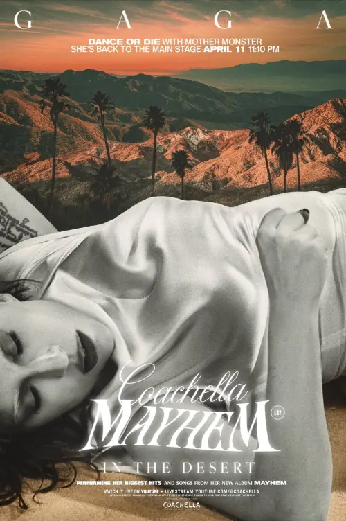 Постер до фільму "Mayhem in the Desert: Lady Gaga - Live at Coachella 04.11 2025"