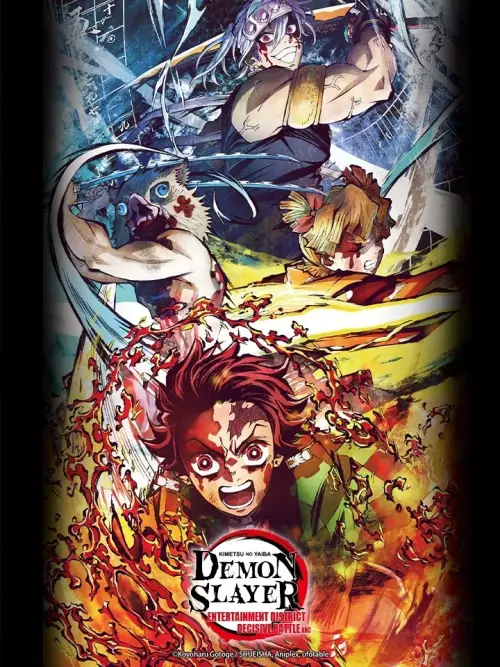 Постер до фільму "Demon Slayer: Kimetsu no Yaiba - Entertainment District Decisive Battle Arc"
