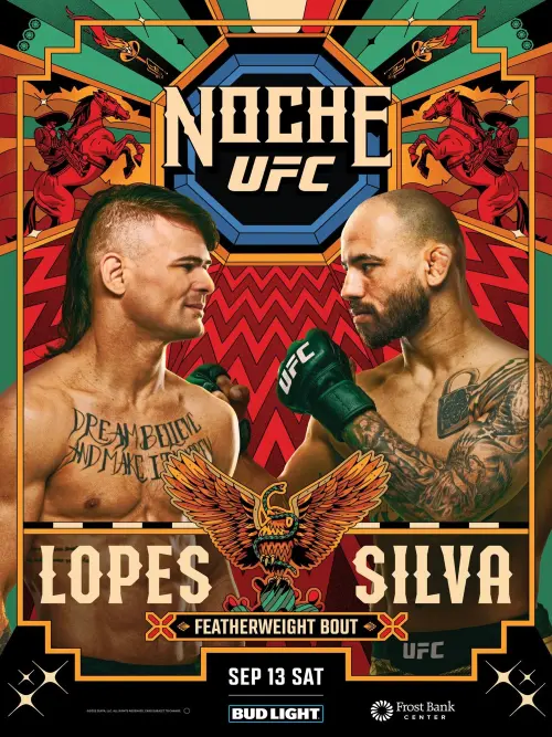 Постер до фільму "UFC Fight Night 259: Lopes vs. Silva"