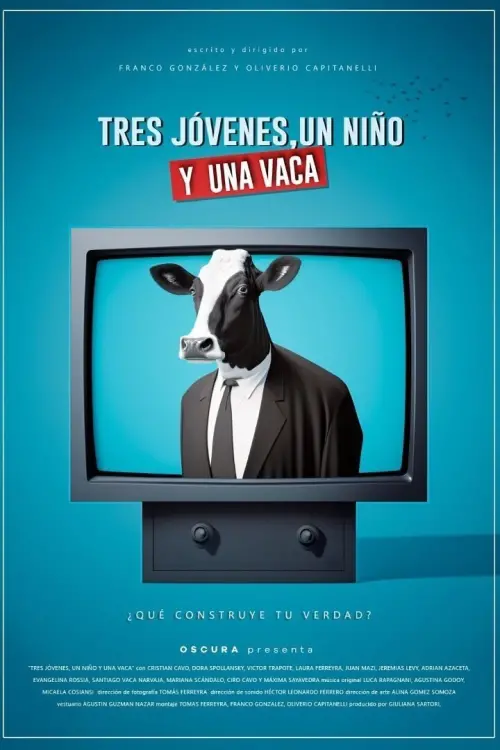 Постер до фільму "Tres jóvenes, un niño y una vaca"