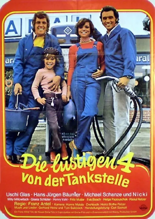 Постер до фільму "Die lustigen Vier von der Tankstelle"