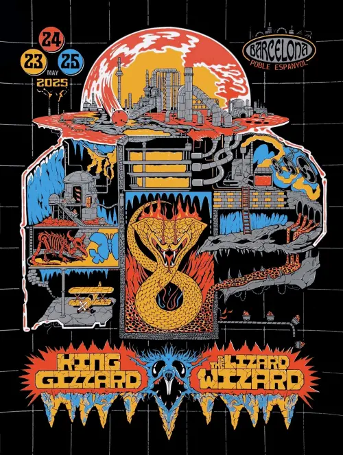 Постер до фільму "King Gizzard & The Lizard Wizard - Live in Barcelona 