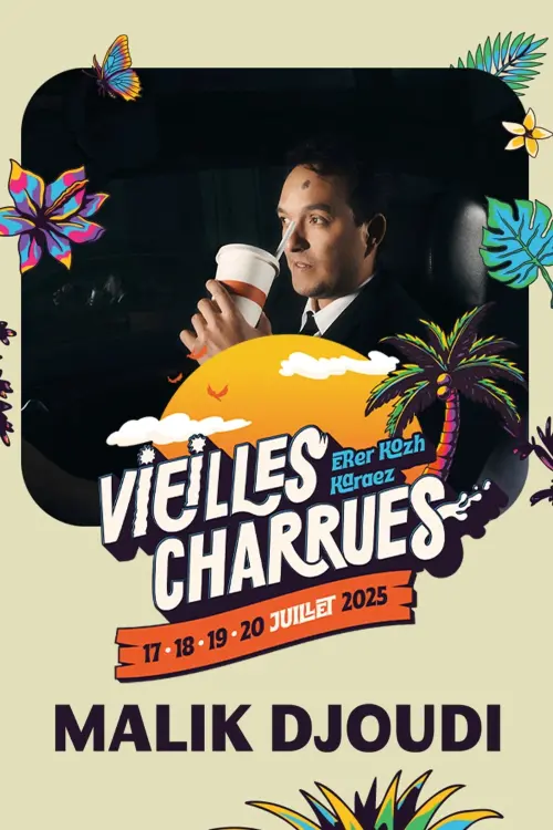 Постер до фільму "Malik Djoudi en concert aux Vieilles Charrues 2025"