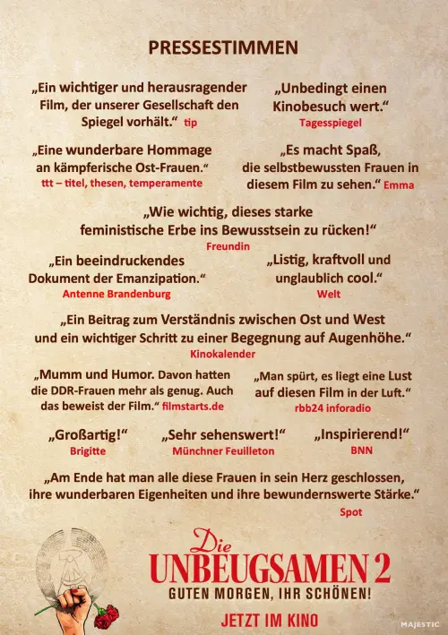 Постер до фільму "Die Unbeugsamen 2 - Guten Morgen, ihr Schönen!"