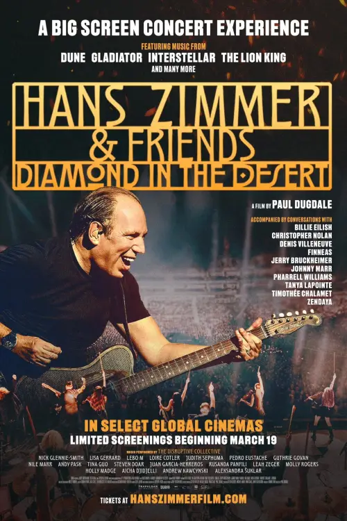 Постер до фільму "Hans Zimmer & Friends: Diamond in the Desert"