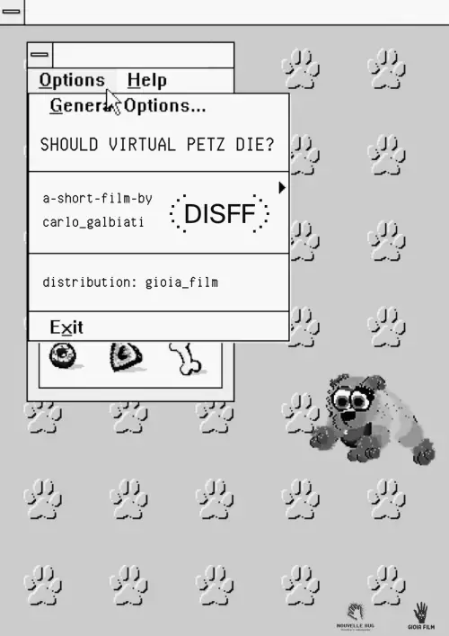 Постер до фільму "Чи мають помирати віртуальні хатні улюбленці?"