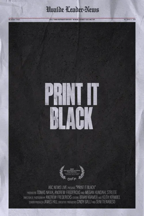 Постер до фільму "Print It Black"
