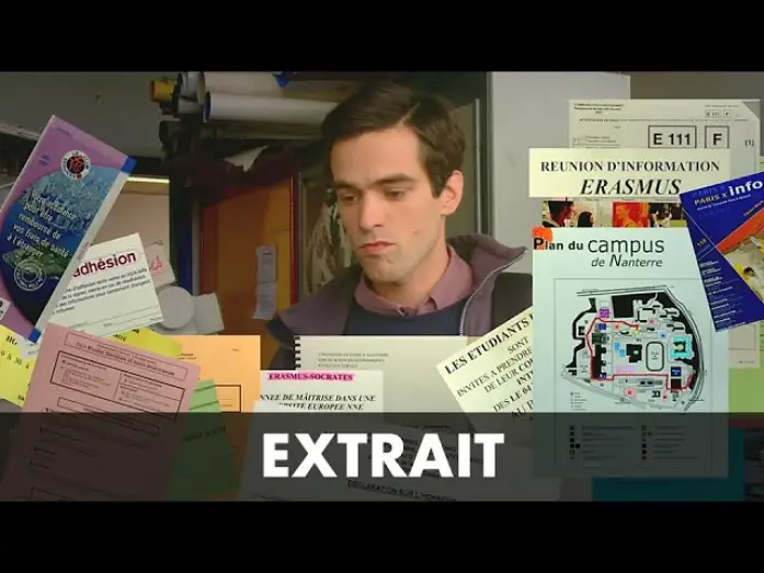 Відео до фільму Іспанський готель — Romain Duris face à l'administration de la fac - L'AUBERGE ESPAGNOLE
