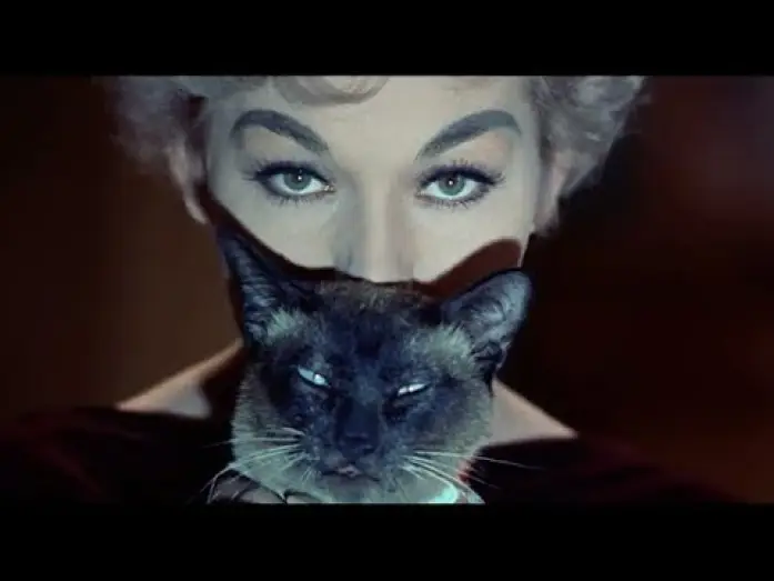 Відео до фільму Дзвінок, книга, свічка — Bell, Book and Candle (1959) - Classic Clip - I'm Allergic To Your Cat - James Stewart - Kim Novak