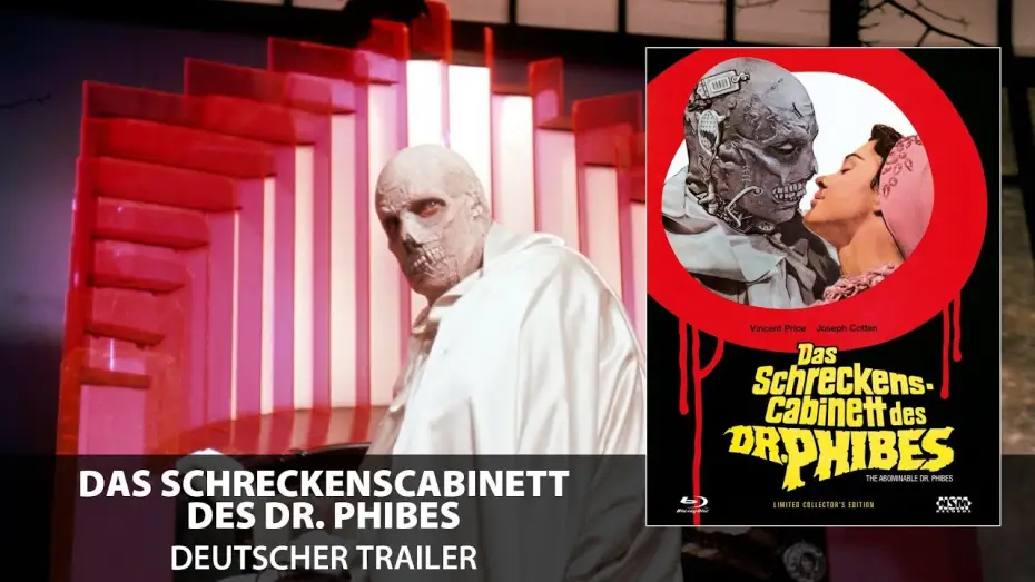 Відео до фільму Жахливий доктор Файбс — Das Schreckenskabinett des Dr. Phibes (Trailer, deutsch)