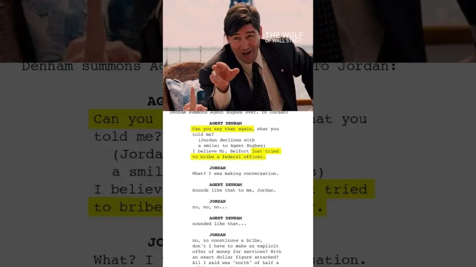 Відео до фільму Вовк з Волл-стріт — From the page to the screen, not always exactly as it was written!