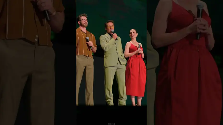 Відео до фільму Месники: Сходження Доктора Дума — Robert Downey Jr., Chris Evans, & Hayley Atwell assemble on the D23 stage