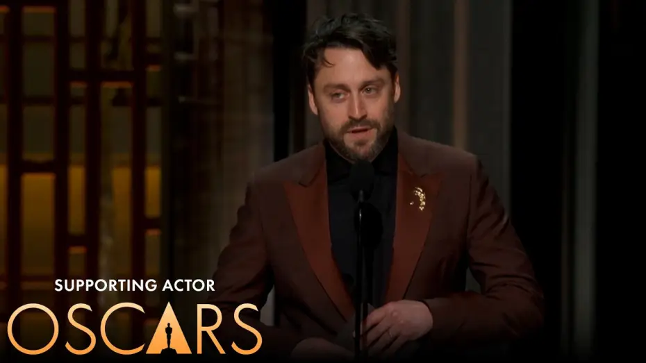 Відео до фільму Одна битва за іншою — Kieran Culkin Accepts Oscar for Best Supporting Actor on Sean Penn's Behalf | 98th Oscars (2026)
