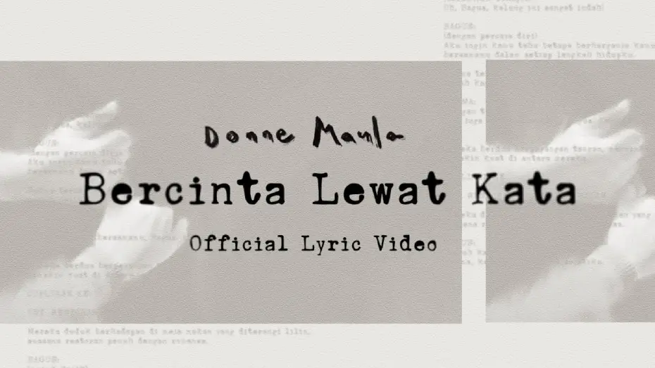 Відео до фільму Jatuh Cinta Seperti di Film-Film — Donne Maula - Bercinta Lewat Kata (Official Lyric Video) OST Jatuh Cinta Seperti di Film-Film