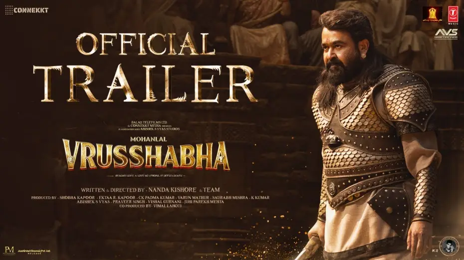 Відео до фільму Vrusshabha — Vrusshabha Official Trailer (Hindi) | Mohanlal as a King | Naandda Kishore | 25th Dec 2025 | Sam CS