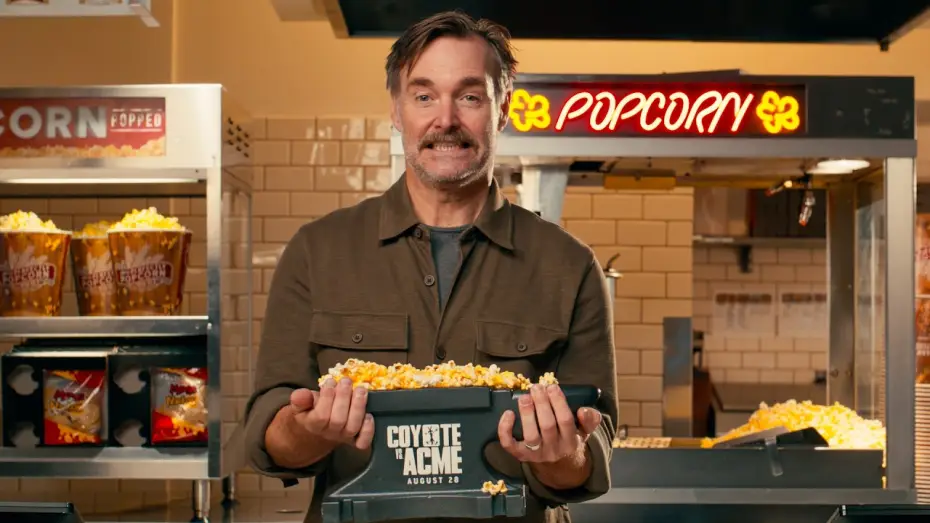 Відео до фільму Койот проти Акме — Coyote vs. ACME Drops The World’s Heaviest Popcorn Bucket