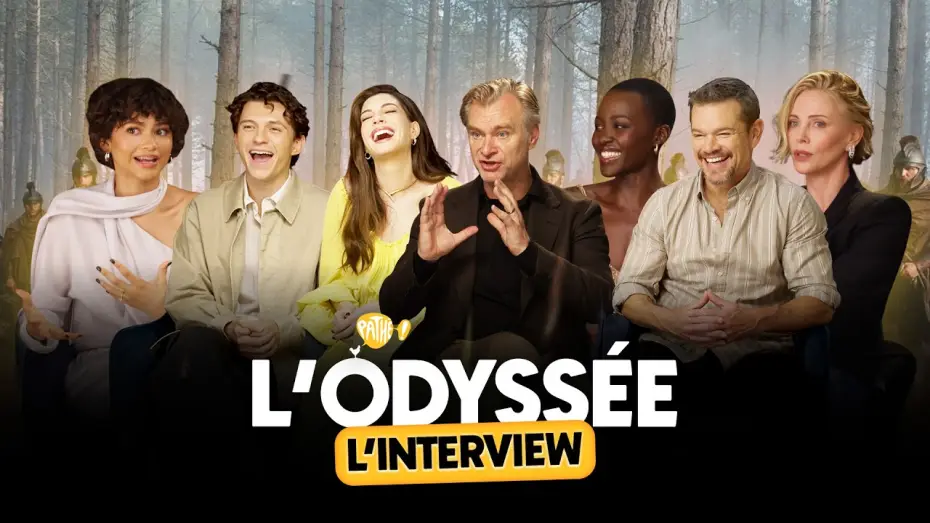Відео до фільму Одіссея — L'INTERVIEW - L'ODYSSÉE (Matt Damon, Tom Holland, Anne Hathaway, Zendaya, Christopher Nolan...)