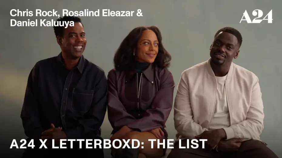 Відео до фільму Місті Ґрін — Chris Rock, Rosalind Eleazar & Daniel Kaluuya | A24 x Letterboxd: The List