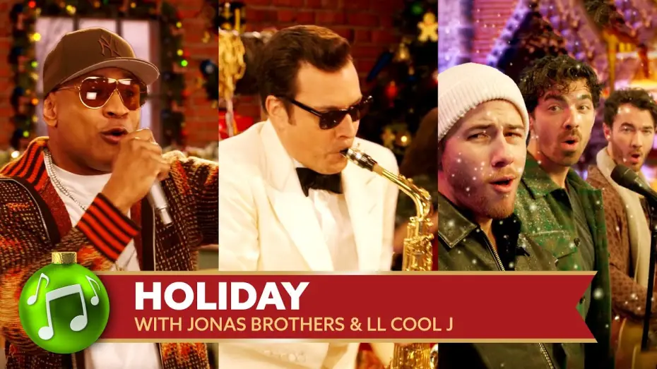 Відео до фільму Jimmy Fallon's Holiday Seasoning Spectacular — Holiday ft. Jonas Brothers & LL Cool J | Jimmy Fallon's Holiday Seasoning Spectacular